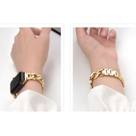 NEW Strap Chain Stainless Band For Apple Watch A - Picture 5 of 17